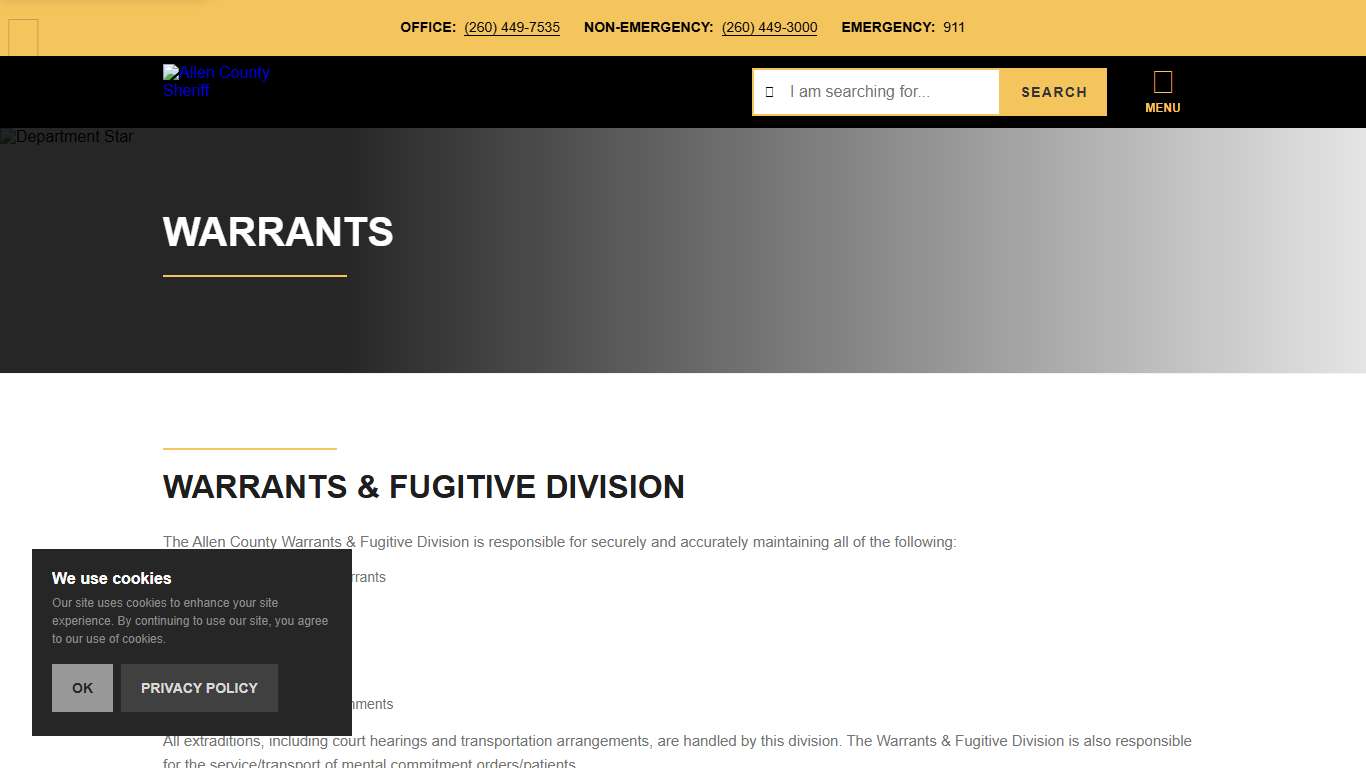 Warrants - Allen County Sheriff